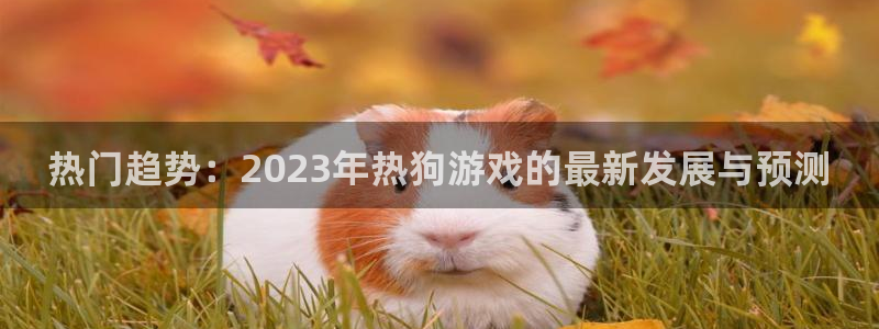 奇亿娱乐4招商:热门趋势:2023年热狗游戏的最新发展与预测